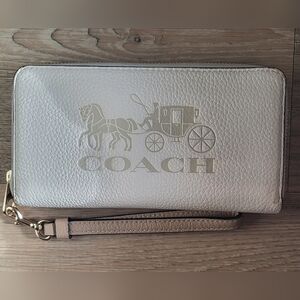 Coach large wristlet wallet